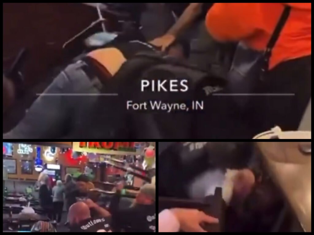 White Biker Gang Attacks Black Man Inside Indiana Bar